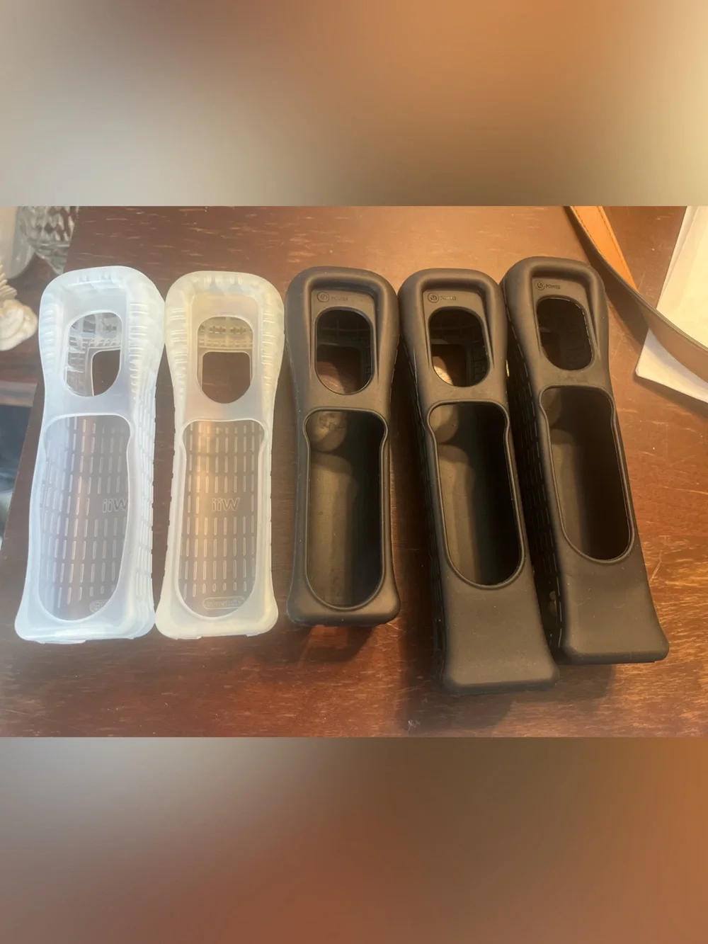 Nintendo Wii Silicone Remote Grips - Black & Clear Set